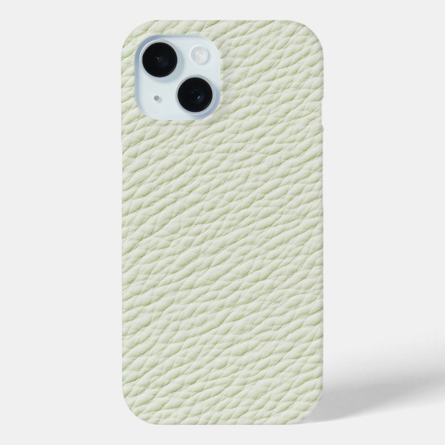 Soft Green Leather Textured Phone Case (Back)