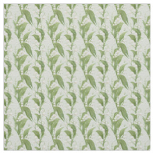 Soft Green Lily of the Valley Botanical Fabric