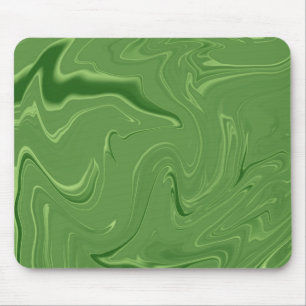 Soft Green Malachite Liquid Marble Pattern Mouse Pad