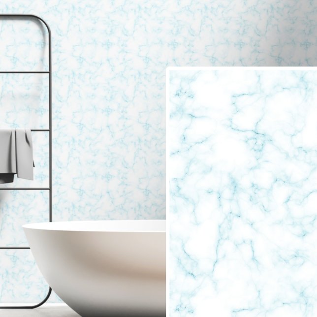 Soft Green on White Marbled  Wallpaper (Creator Uploaded)