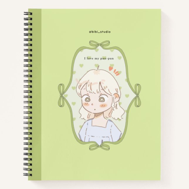 Soft green panpan notebook (Front)