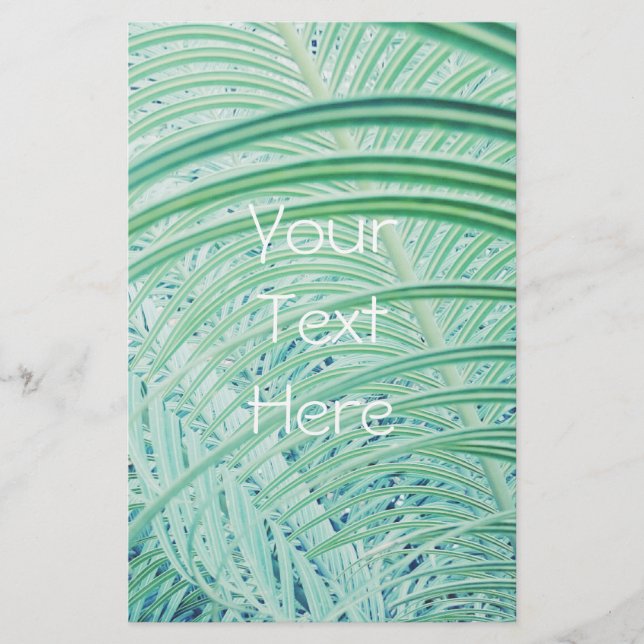 Soft Green Plant Palm Leaf Flyer (Front)