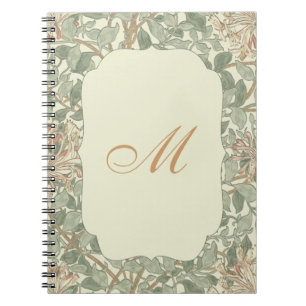 Soft Green Vintage William Morris Honeysuckle Notebook
