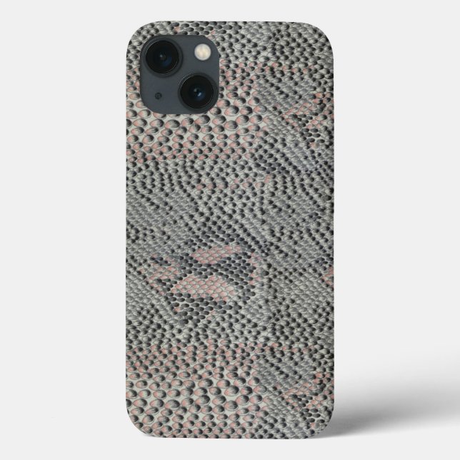 Soft Grey and Pink Snake Skin Case-Mate iPhone Case (Back)