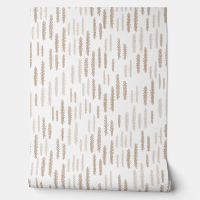 Soft Grey Brown Pine Needles Wallpaper (Unrolling)