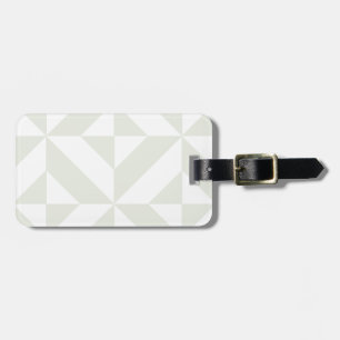 Soft Grey Geometric Art Deco Luggage Tag
