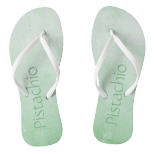 Soft Grey Pistachio ombre abstract Your name Thongs