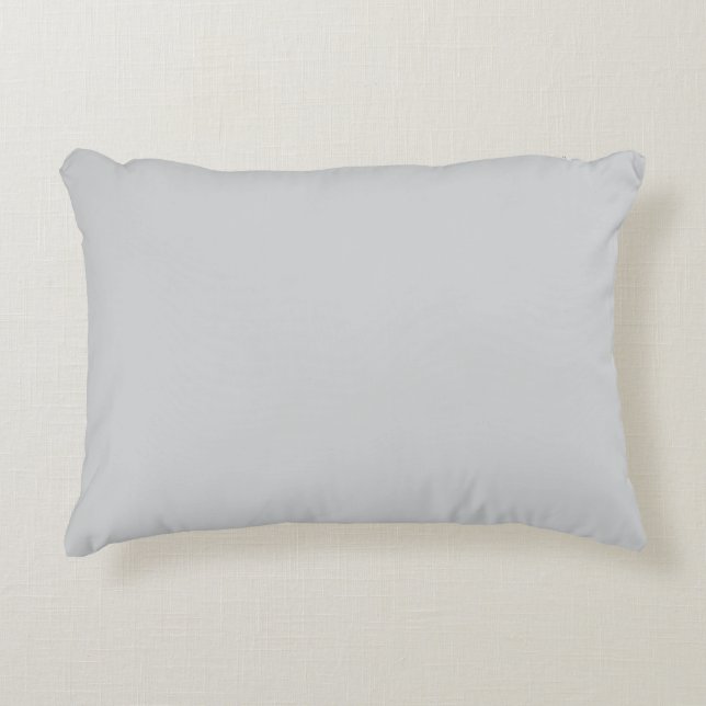 Soft Grey Solid Color, Simple, Modern Throw Pillow (Front)