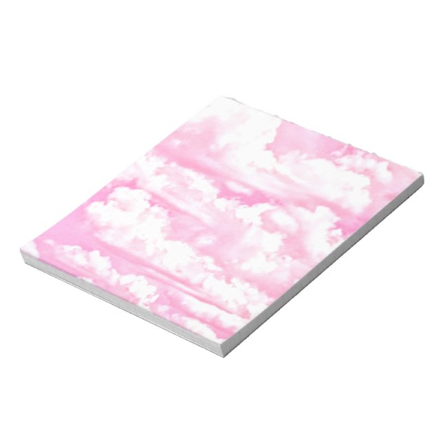 Soft Happy Rose Clouds Decor Notepad (Rotated)