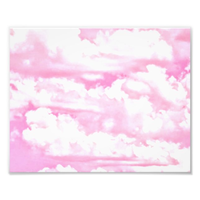 Soft Happy Rose Clouds Decor Photo Print (Front)