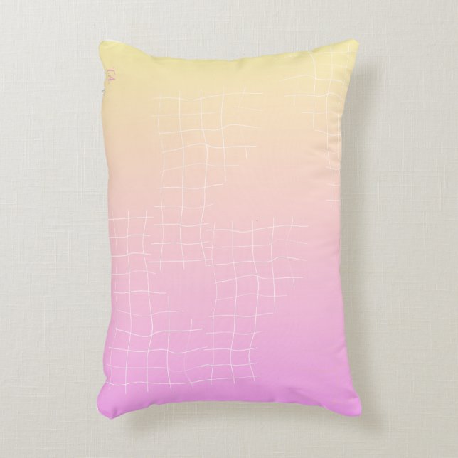 Soft Harmony Abstract Throw Pillow (Front(Vertical))