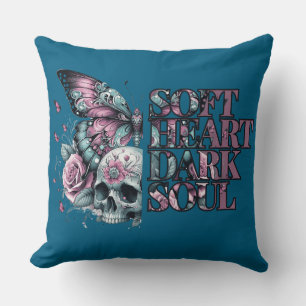 Soft Heart Dark Soul Pastel Goth  Cushion