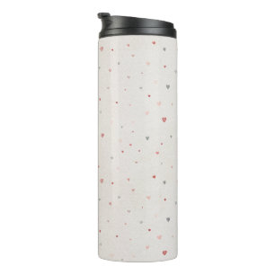 Soft Heart Pattern Thermal Tumbler