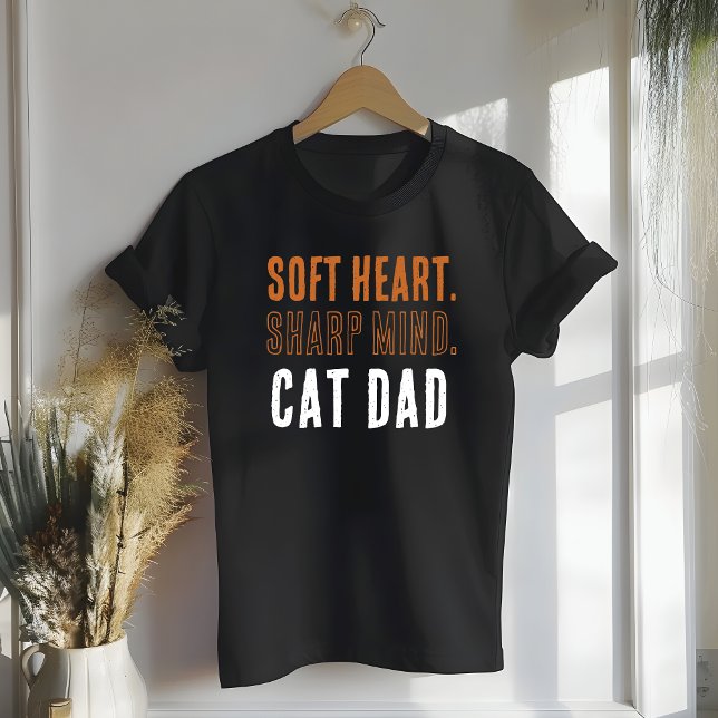 Soft Heart Sharp Mind Cat Dad T-Shirt (Soft Heart Sharp Mind Cat Dad T-Shirt)