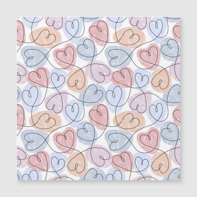 Soft Hearts: Continuous Line Valentine's (Front)