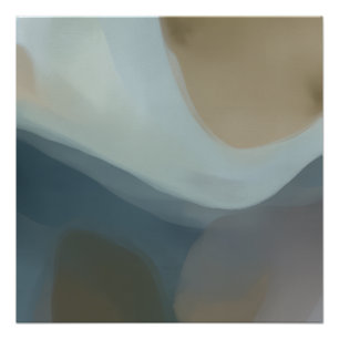 Soft Horizon Abstract Art Poster