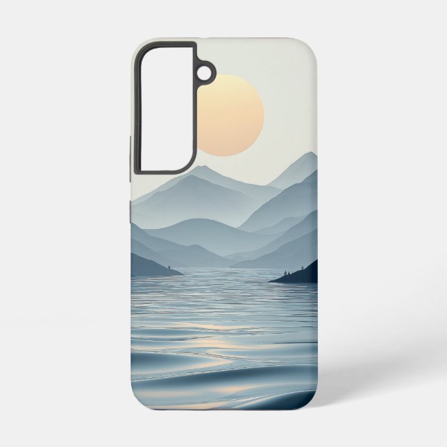 Soft Horizon Peaks Phone Case (Back)