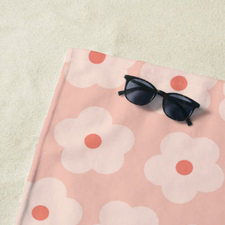 Soft Hue Peach Blooms Beach Towel