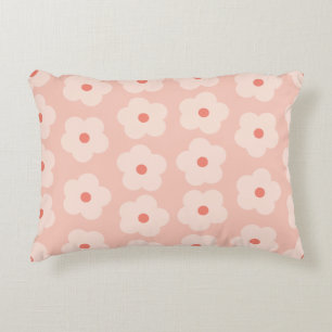 Soft Hue Peach Blooms Decorative Cushion