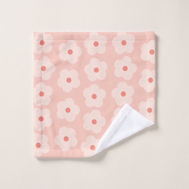 Soft Hue Peach Blooms Wash Cloth (Wash Cloth)