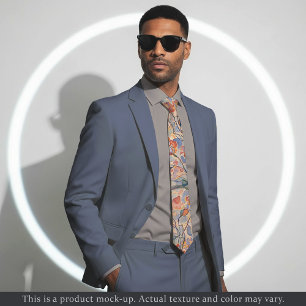 Soft Impressionist Floral Necktie