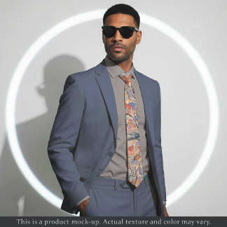 Soft Impressionist Floral Necktie