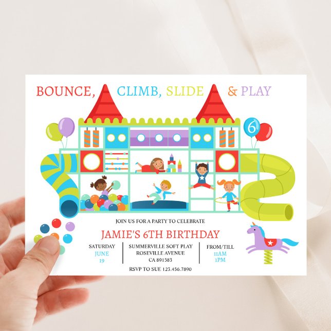 Soft Indoor Play Gym Birthday Party Invitation (Creator Uploaded)