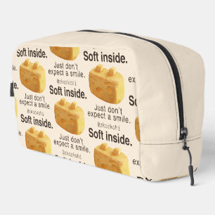 Soft Inside: Iron T Pineapple Cake Funny Quote Art Dopp Kit