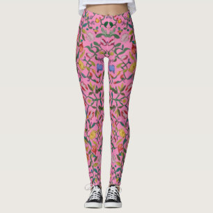 Soft intricate floral pattern leggings