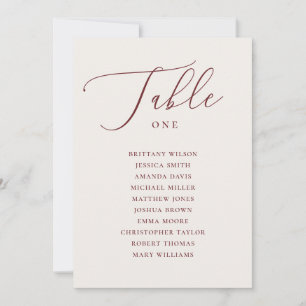 Soft Ivory Wedding Seating Chart. Classic Romantic Invitation