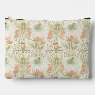 Soft Jungle Frogs & Birds Accessory Pouch