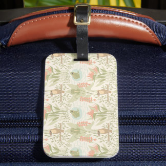 Soft Jungle Frogs & Birds Luggage Tag