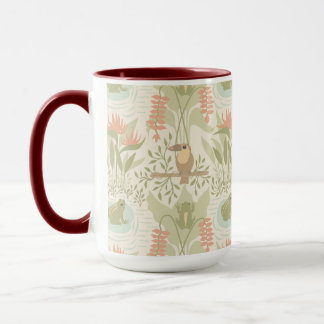 Soft Jungle Frogs & Birds Mug