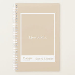 Soft Khaki/Beige Block Quote   Fully Customizable Planner