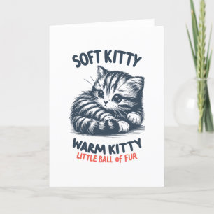 Soft Kitty Thank You Card
