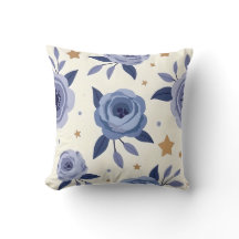 Soft Lavender and Blue Throw Pillow Design