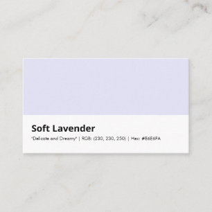 Soft Lavender Delicate Dreamy Color Consulting Business Card
