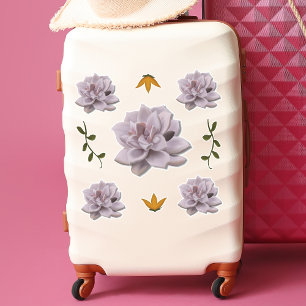 Soft Lavender Echeveria Hand-Drawn Succulent