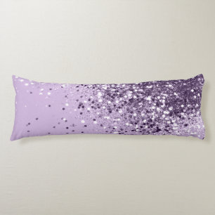 Soft Lavender Lady Glitter #1 (Faux Glitter) #art  Body Cushion