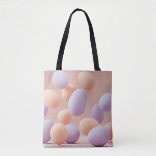 Soft Lavender & Peach Easter Tote Bag