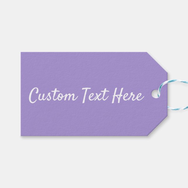 Soft Lavender Purple Colour Gift Tags (Front (Horizontal))
