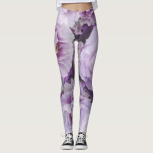 Soft Lavender Shabby Chic Botanical Garden Leggings
