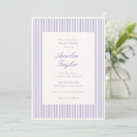 Soft Lavender Stripe Spring Classy Bridal Shower
