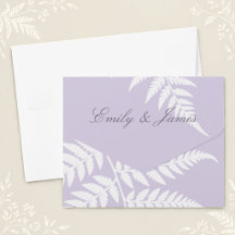 Soft Lavender White Fern Elegant Wedding