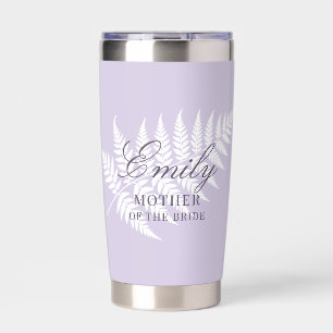 Soft Lavender White Fern Mother of the Bride Insulated Tumbler