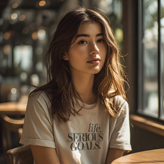 Soft Life Serious Goals Minimalist Aesthetic Tri-Blend Shirt