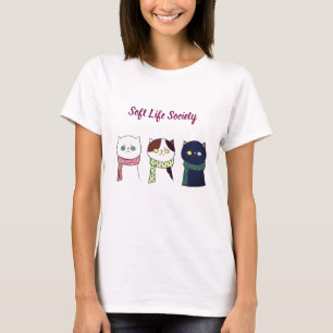Soft Life Society Cosy Cat Aesthetic T-Shirt