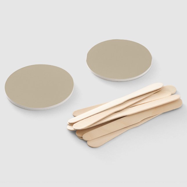Soft Light Beige Background – Wedding Design Hand Fan (Non-assembled)