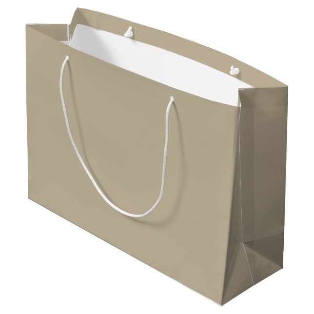Soft Light Beige Background – Wedding Design Large Gift Bag (Back Angled)