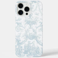 Soft Light Blue and White Toile
